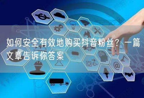 如何安全有效地购买抖音粉丝？一篇文章告诉你答案