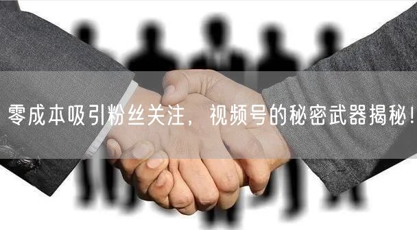 零成本吸引粉丝关注，视频号的秘密武器揭秘！