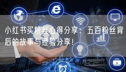 小红书买粉丝心得分享：五百粉丝背后的故事与经验分享！