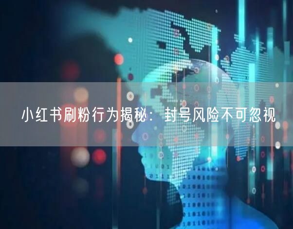 小红书刷粉行为揭秘：封号风险不可忽视
