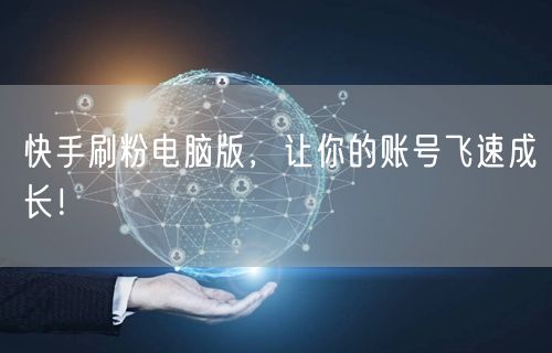 快手刷粉电脑版，让你的账号飞速成长！